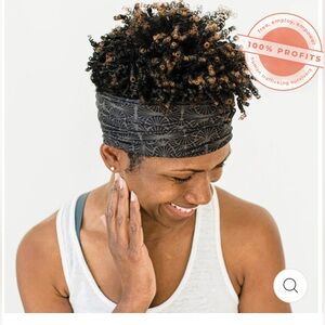 Aruna Rita Headband - Black Indian Print